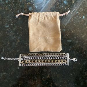 Jenny Bird Austin Cuff Mixed Metal Gold Bronze Silver Tones